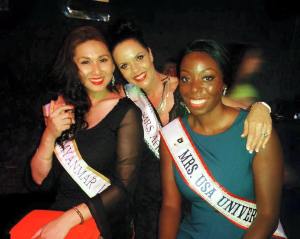Val and Mrs. Africa during my first outing with the other ladies. They were so sweet!